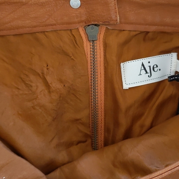 SOLD Aje Shrimpton Mini leather skirt size 12 BNWT - Picture 7 of 10